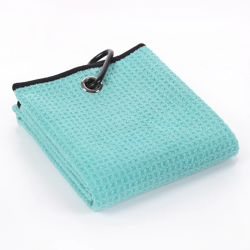 Eco Friendly Small Plain Golf Hand Towels Microfiber Waffle Customisable Golf Towel Bulk