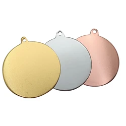 Cheap Iron gold silver bronze shining medals with lanyards