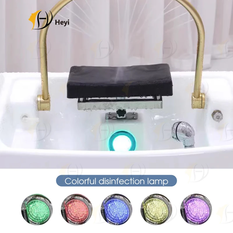 mobile therapy spa movable vertical shampoo basin hair wash ceramic shampoo sink for beauty salon equipment