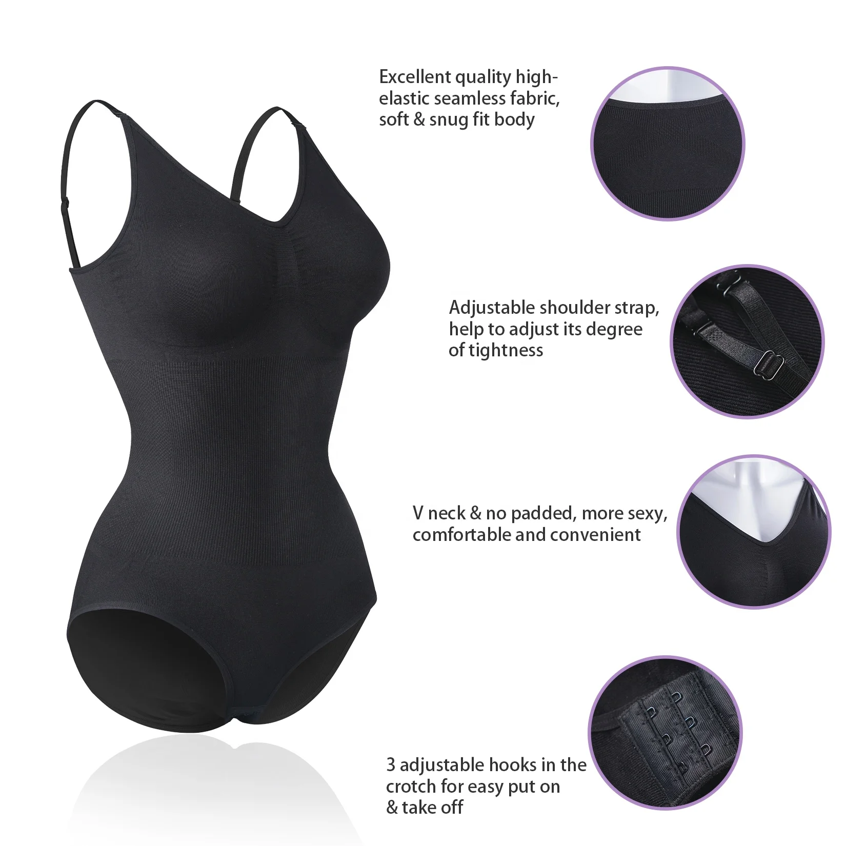 Charming Curves Daily Waist Trainer Body Shaper for Women Tummy Control Slimming Shapewear Bodysuit Seamless Faja Colombians