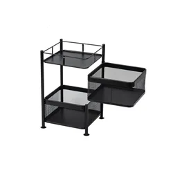 3 Tier 4 Tier 5 Tier Multi-layer Rotatable Storage Vegetable Basket 360 Degree Rotating Baskets Vegetable Rack For Kitchen