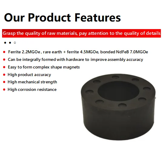 OEM Service Cheap Price  golden supplier ferrite magnet ring Best Quality Small  Injection Molded Magnetic Nose Ring Pump magnet