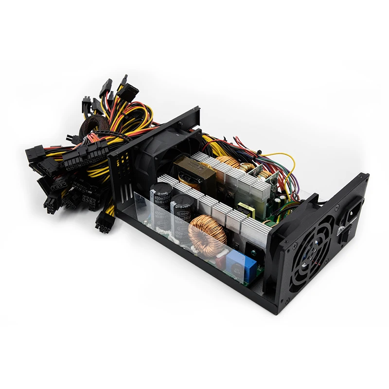 Блок питания ATX 2000 Вт 8 GPU 220 В эффективный блок 90 plus коэффициент конверсии до