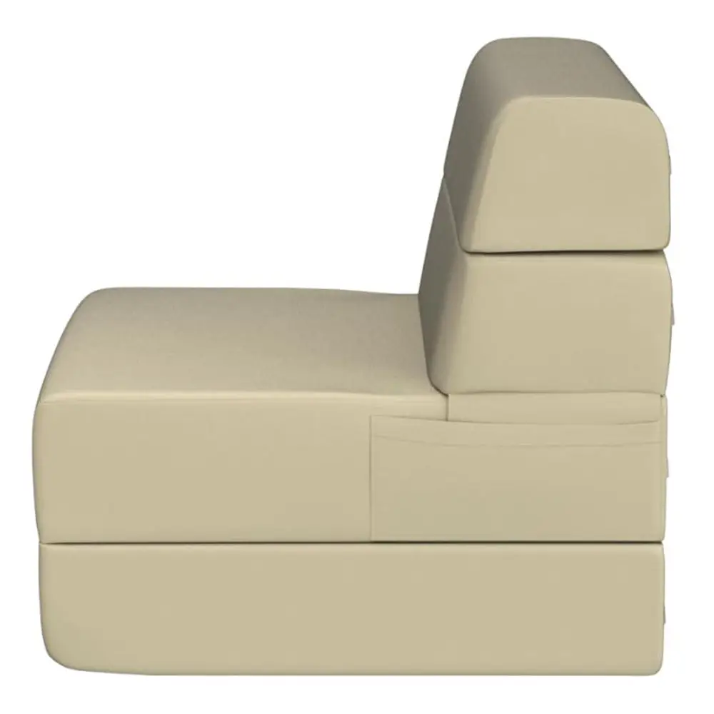 Modern Tufted Single Sofa Bed Convertible and Extendable for Indoor/Outdoor Use in Bedroom or Living Room for Apartments