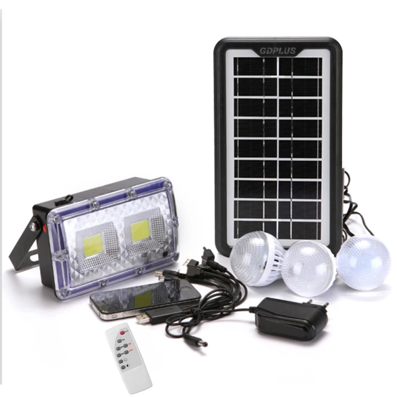 GDPLUS Solar Lighting System Remote Control Solar Emergency Lamp Portable Solar System