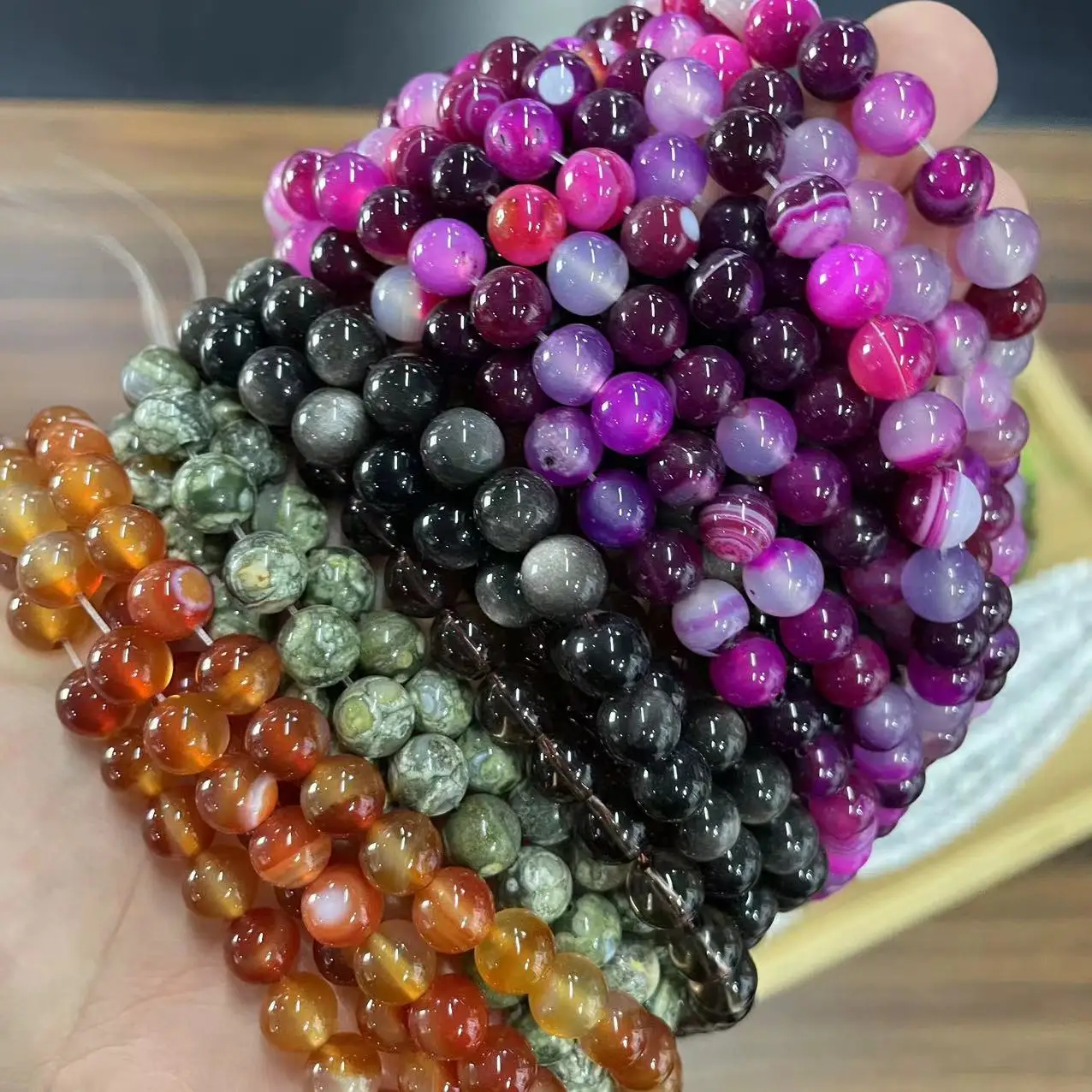 60+ Types Full Range Natural Stone Beads 4-12MM Round Loose Beads For Necklace Bracelet Making