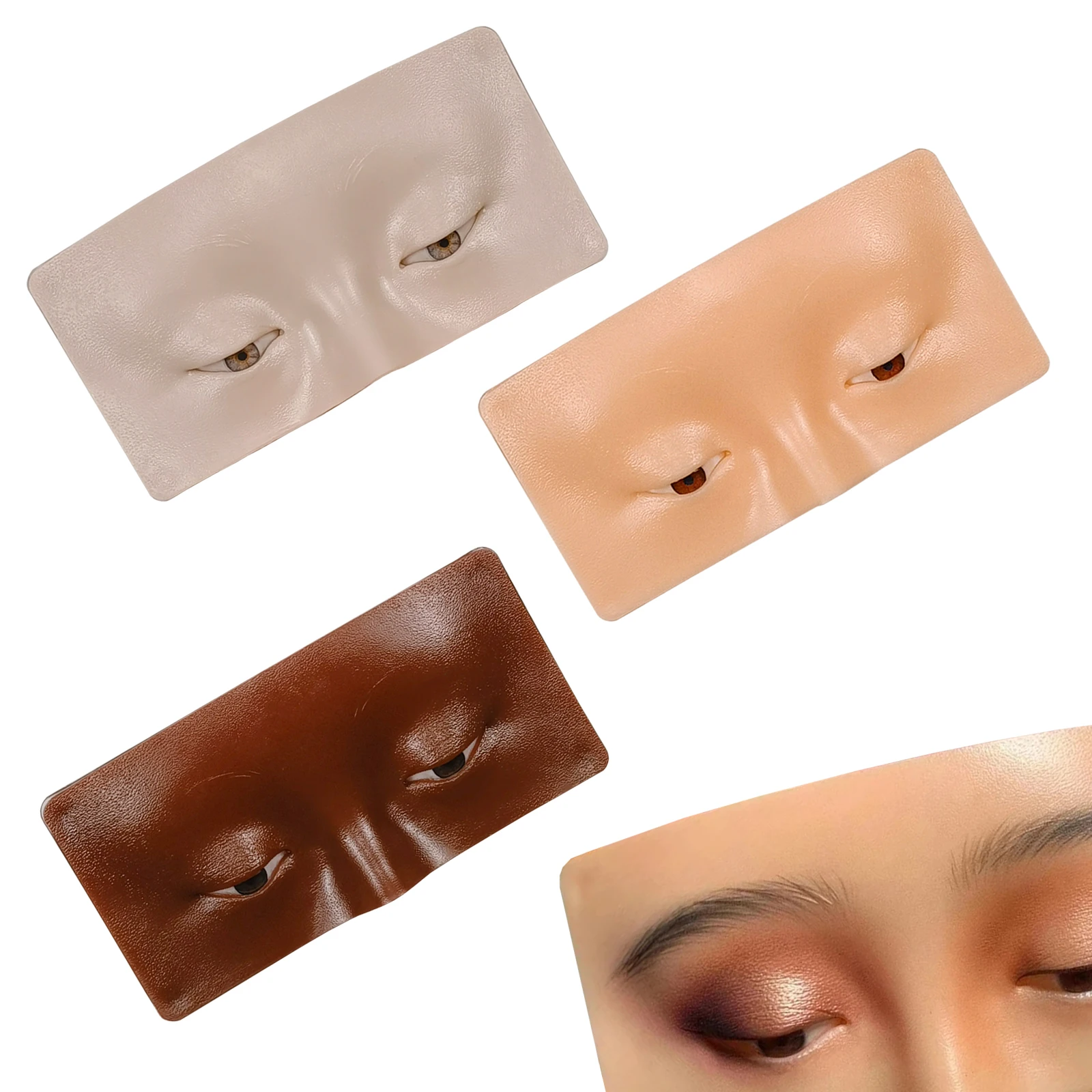 Silicone Practice Mannequin Makeup Practice Face Painting Bionic Skin Eye Makeup Makeup Mannequin