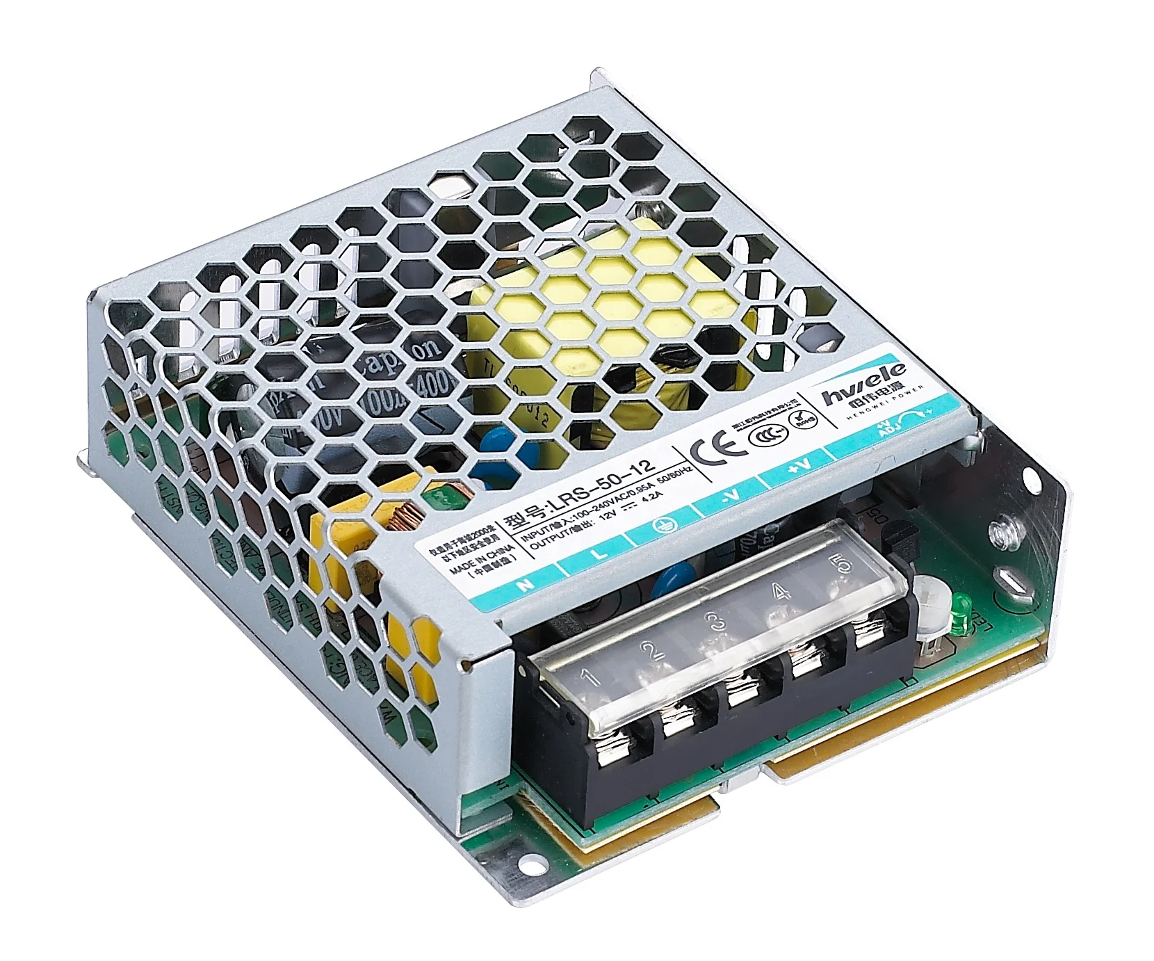 CE ROHS  KC approved Ultra thin CV enclosed type LRS-50-24 50W 24V 2.2A AC to DC power supply for CCTV camera