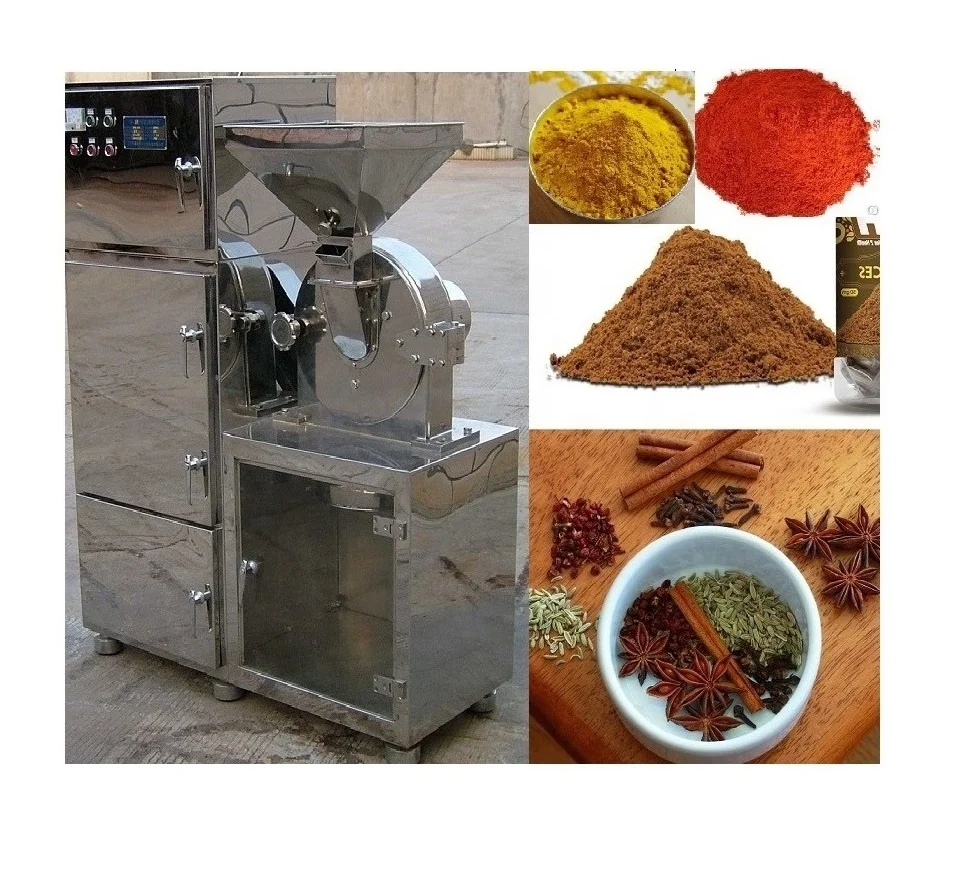 
Spice seasoning powder crusher pulverizer processing machine with cooling system 