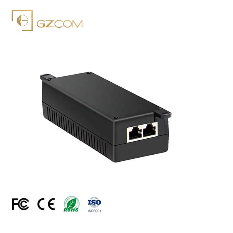 Manufacturer wholesale 2.5G 30W 48v IEEE 802.3af/at PoE Injector For CCTV IP Camera