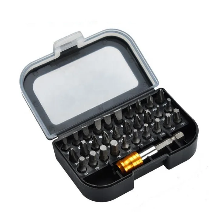 Chrome Vanadium S2 Material 31 pcs Electric cr-v Screw Driver Bit Se