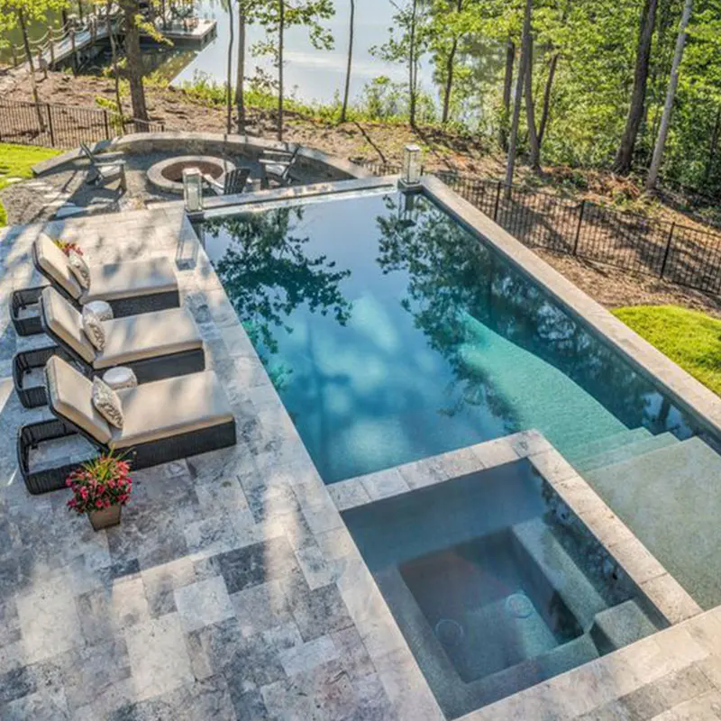 family garden custom swim pool spa design outdoor fiberglass inground jacuzzi prefabricated large swimming pools for home