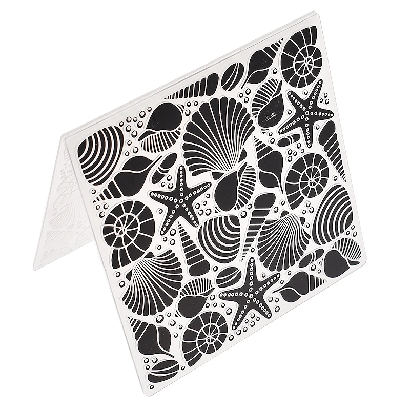 Custom Floral Card Making 3D Embossed Scrapbook Folder Christmas Shell Design Paper Craft with Plastic for Scrapbooking Diy