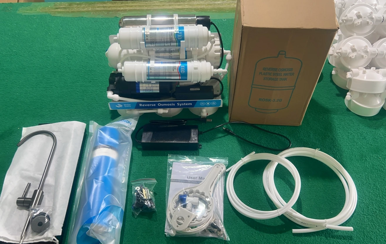 CE 75 GPD High Flow 6 Stage UV Dispenser Machine Water Tank Under Sink Filter System Electric Portable RO Water Purifier Machine