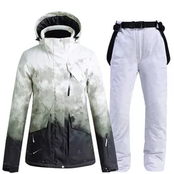 Unisex Breathable Windproof Ski Jacket With Pants Sets Single Double Snowboard Thick Warn Ski Coat Wear Ski Jacket Women Men