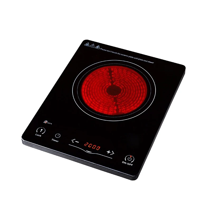 Quality 220V Infrared Cooking Single Burner 2000W Electric Stove Ceramic Induction Infrared Cooker