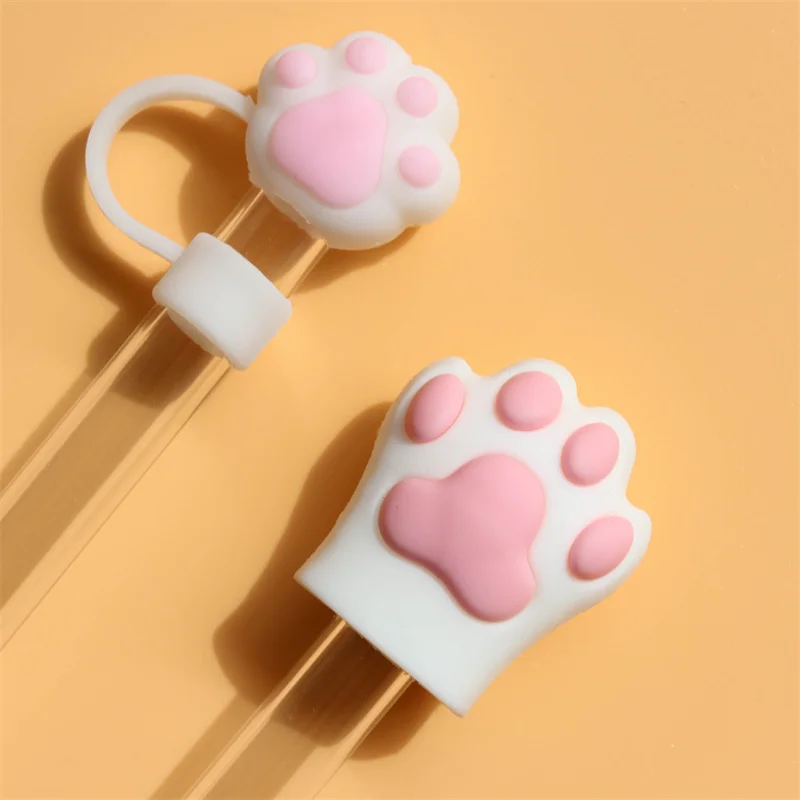 OEM Factory Custom Multisize Silicone Straw Stopper Cartoon 10mm Soft Rubber Dustproof Sleeve PVC Food Grade Straw Cap