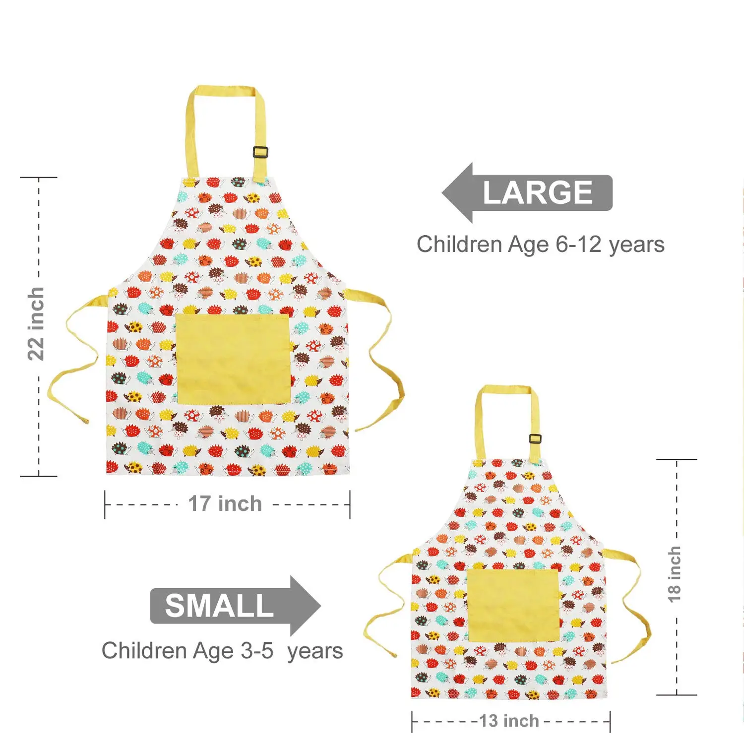 Cute Children Baking Aprons Cooking Baby Baking Aprons Kids Apron and Chef Hat Set