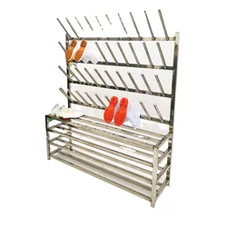 Commercial kitchen meat and food processing plant stainless steel drying deodorization shoe rack
