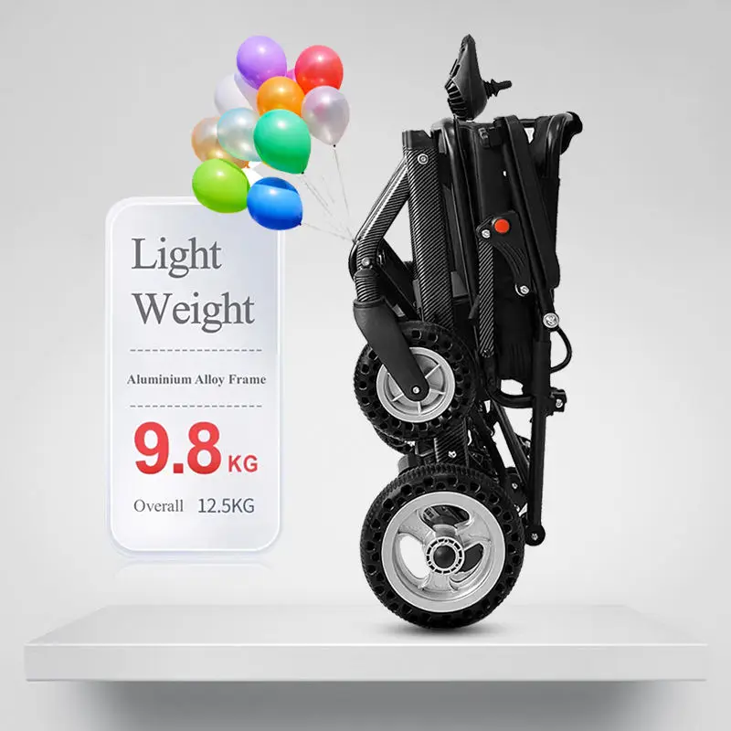 360 Rotating Lifting Adjustable Design Smart Electric Wheelchair Lightweight Portable Power Chair Easy Storage for Car Trunk