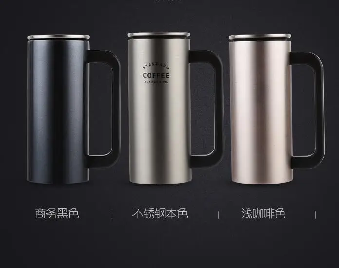 Superior Vacuum Insulated Stainless Steel Tumbler Coffee Cup Travel Mug with Handle 14OZ