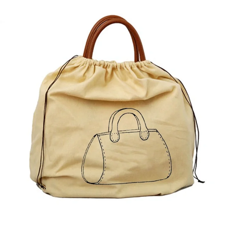 
Custom Yellow Flannel Dust Bag For Handbag 