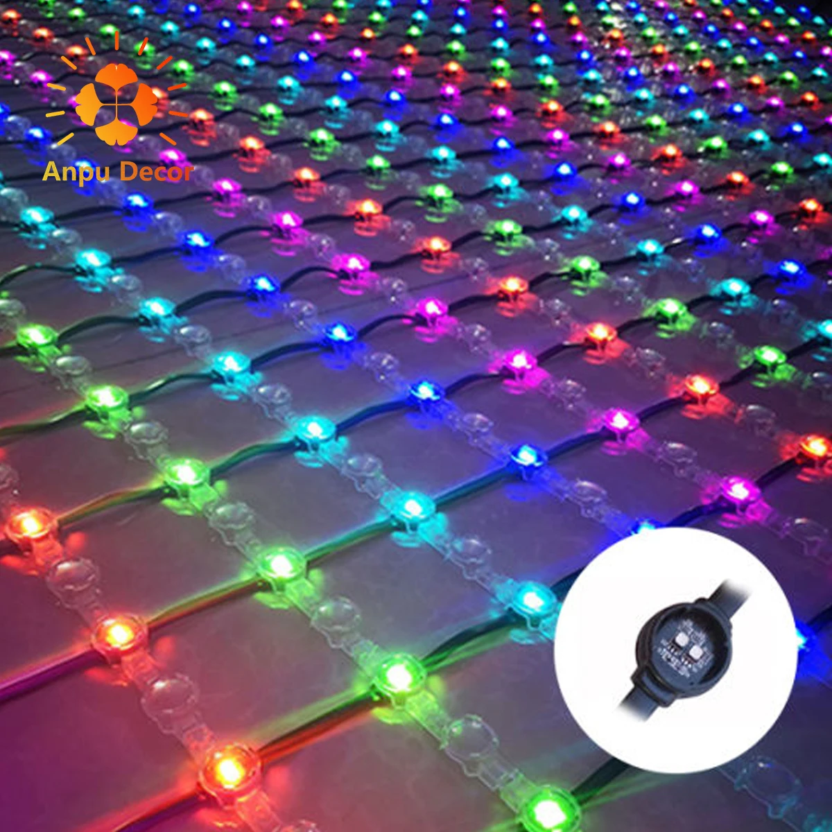 P40 LED Building Facade Foldable LED Curtain Soft LED Pixel Mesh Screen