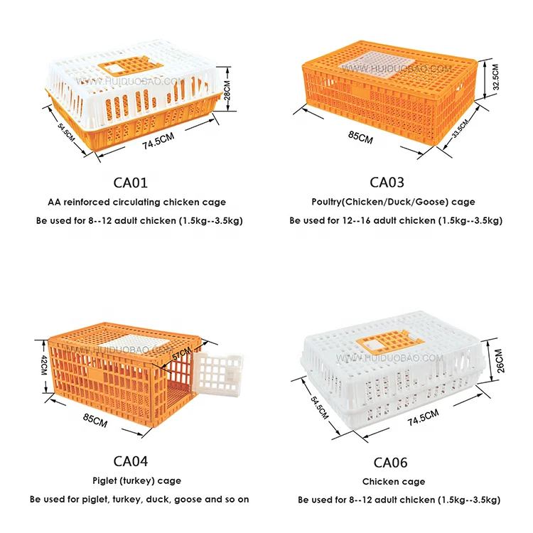 PP Materials Duck Pheasant Cages Pig Crates Plastic Transport Box Chicken Cage For Live Poultry