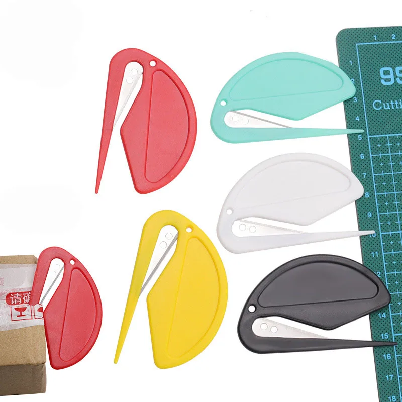 Wholesale Plastic Pocket Mini Letter Opener Express Box Envelope Opener Paper Cutter Rope Cutter  Wire Blade Knife