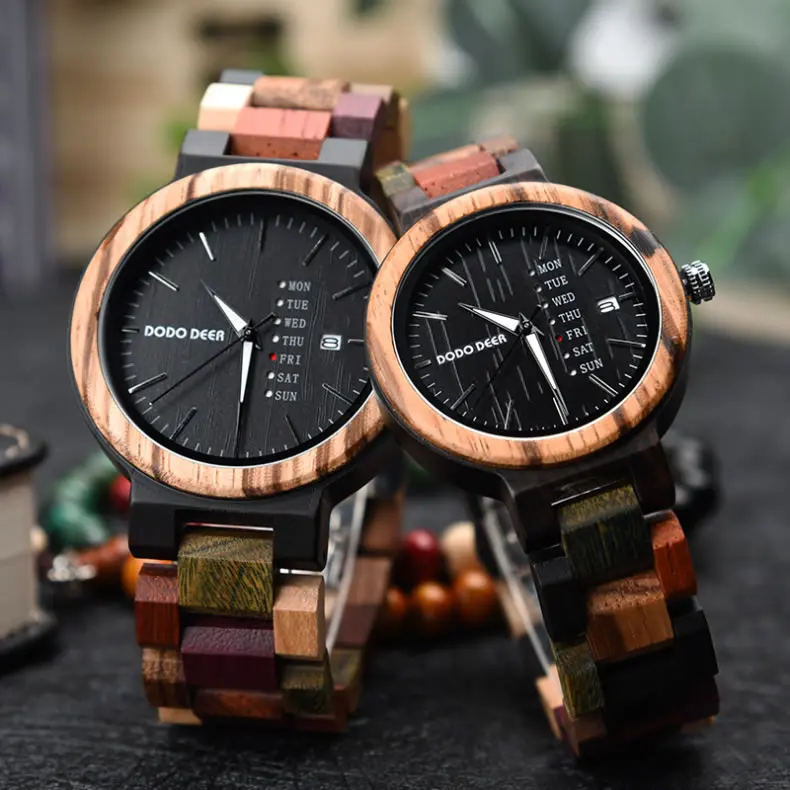 Newest Wooden Women Watch lovers Japanese movement Custom Brand Logo Men Wristwatch