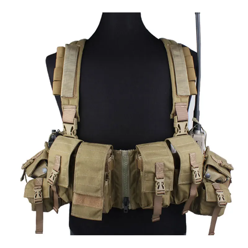 Emersongear Cordura 500D Nylon LBT 1961A-R Tactical Gear Molle Rigs Tactical Shooting Modular Combat Chest Rig With Mag Pouch