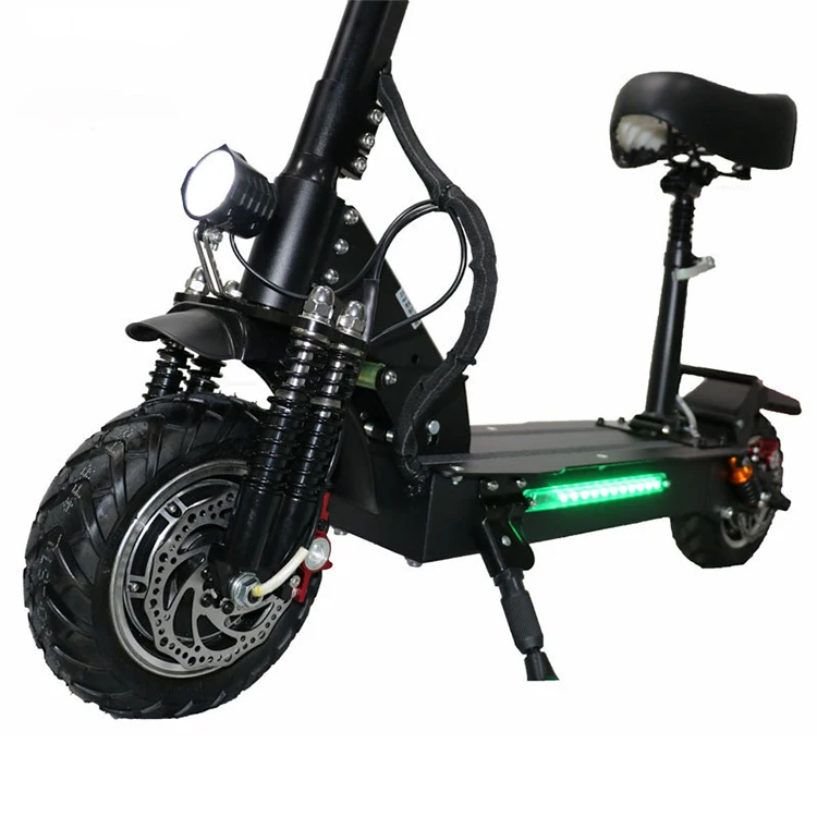 
electric scooter for adult off road aluminum alloy fat tire fast long range foldable dual motors e scooter with 2000w 60v 