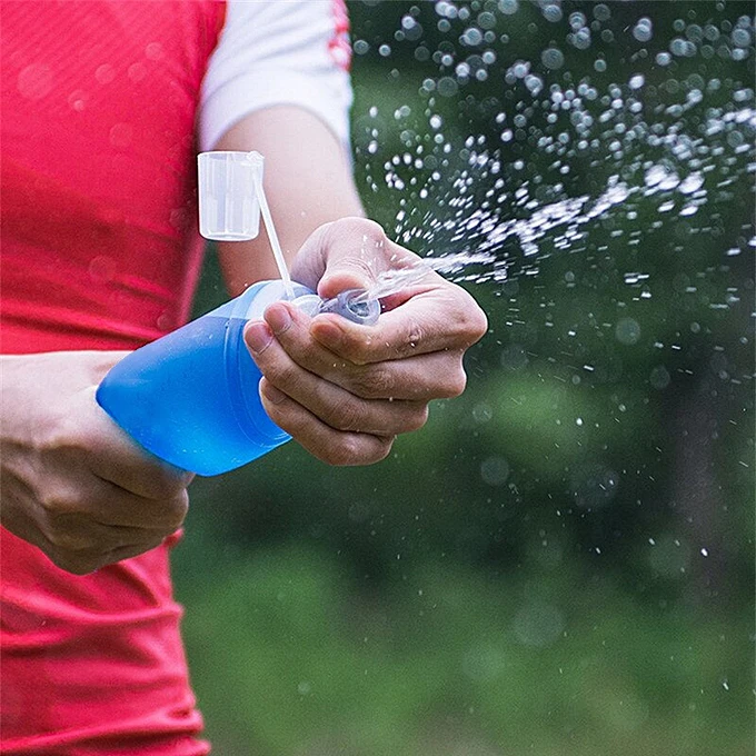 Trail Running Race Reusable Collapsible Folding TPU Water Bottle water soft flask
