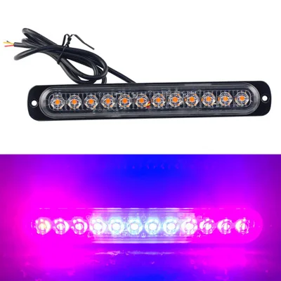 12v car emergency light Red blue green amber 12 led grille strobe light warning light