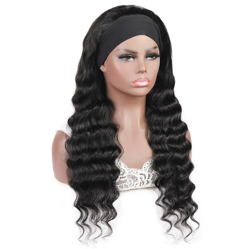 Hot selling Toupee braiding hair raw original brazilian human hair machine made loose deep wave vendor hair extensions highlight