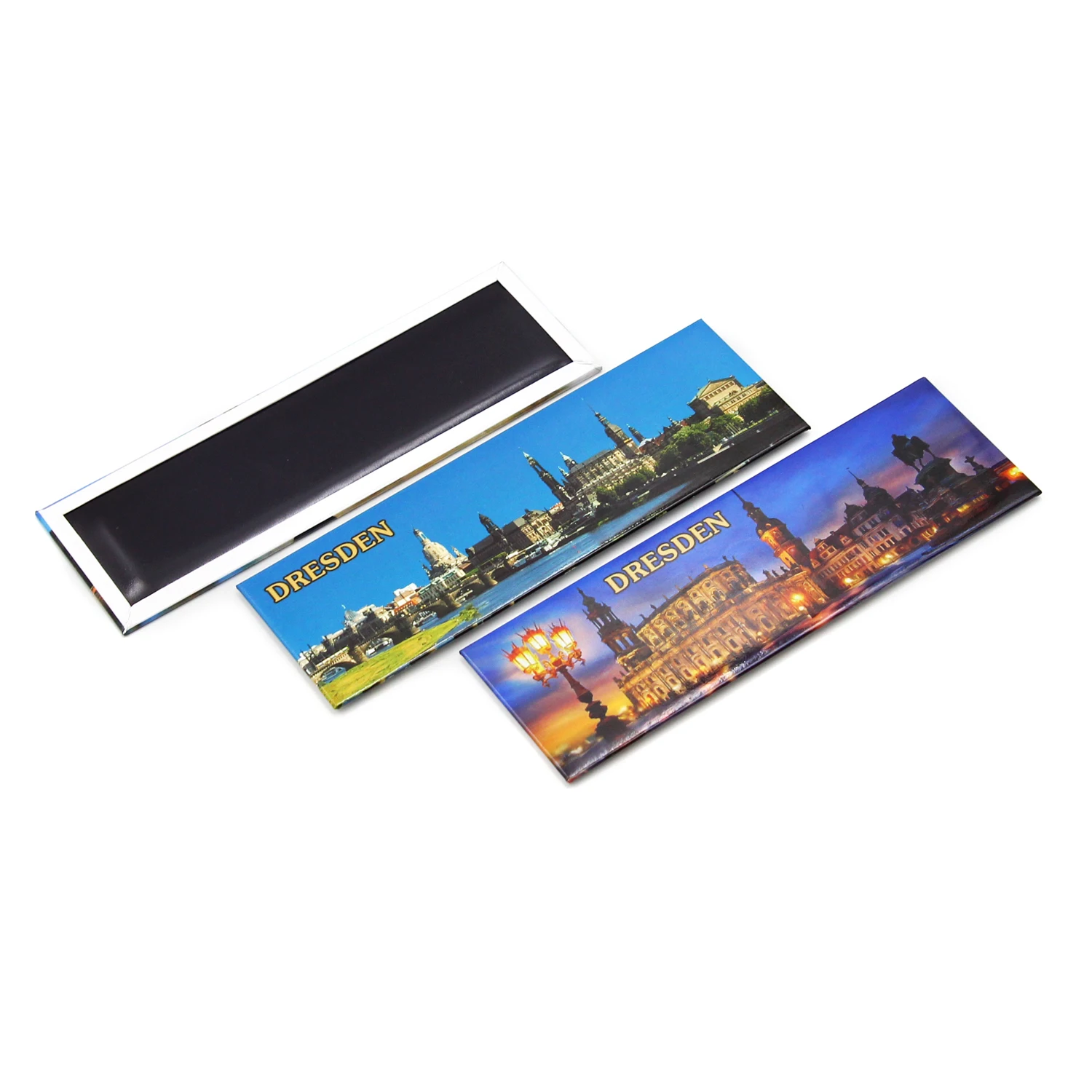Wholesale Germany City Rectangular Panoramic 50*120mm 80*53mm souvenir metal fridge magnet