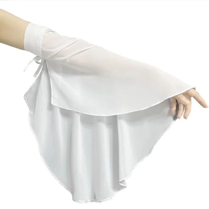 Chiffon Sleeves Arm Cover Long Pageant Gloves
