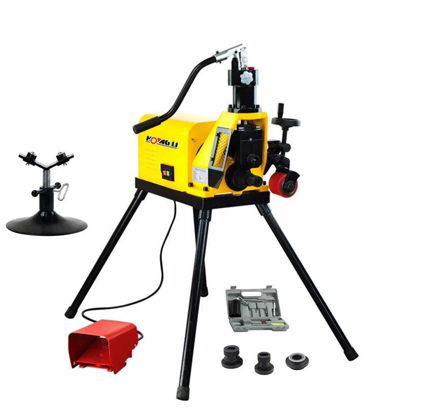 Hongli 6C-A Electric Pipe Roll Groover 1 1/4  To  6 inch Stainless Steel Tubes 550W Roll Grooving Machine