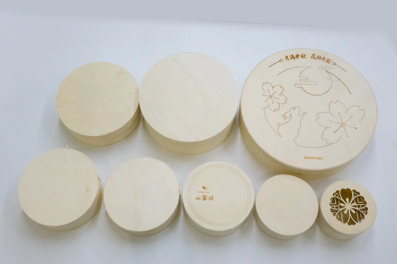 Biodegradable To go Box Put Pulp Pudding Pastry Foot Tart Cake Food Packing Board Round Wooden Chocolate Brie Cheese Boxes