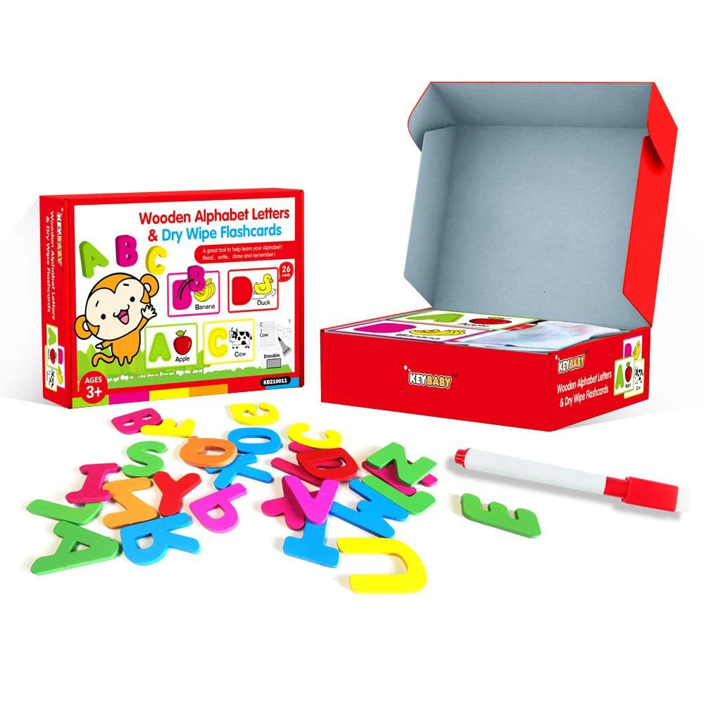 IN STOCK English Letters Toys Matching toy Preschool words Spelling Game Wooden Alphabet Letters Flashcards
