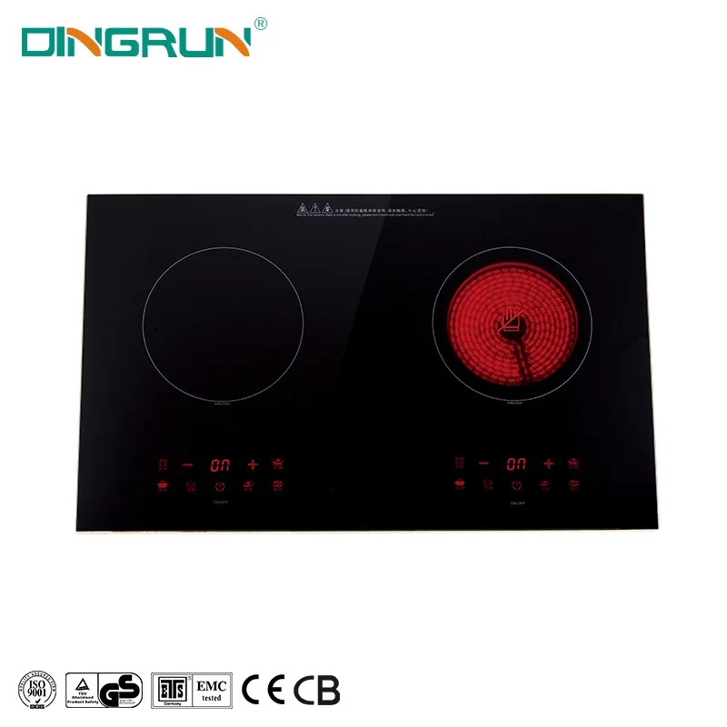 Advanced Technology Infrared Ceramic Gas Stove Touch Control 2200W 2 Burner Induction Cooker