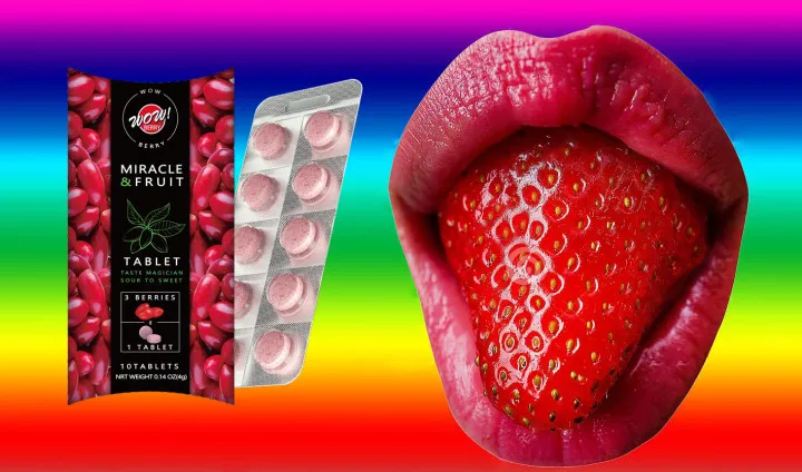  Чудесные Фруктовые Таблетки превращают кислород в сладкий лимонный Miraberry 10 таблеток одной
