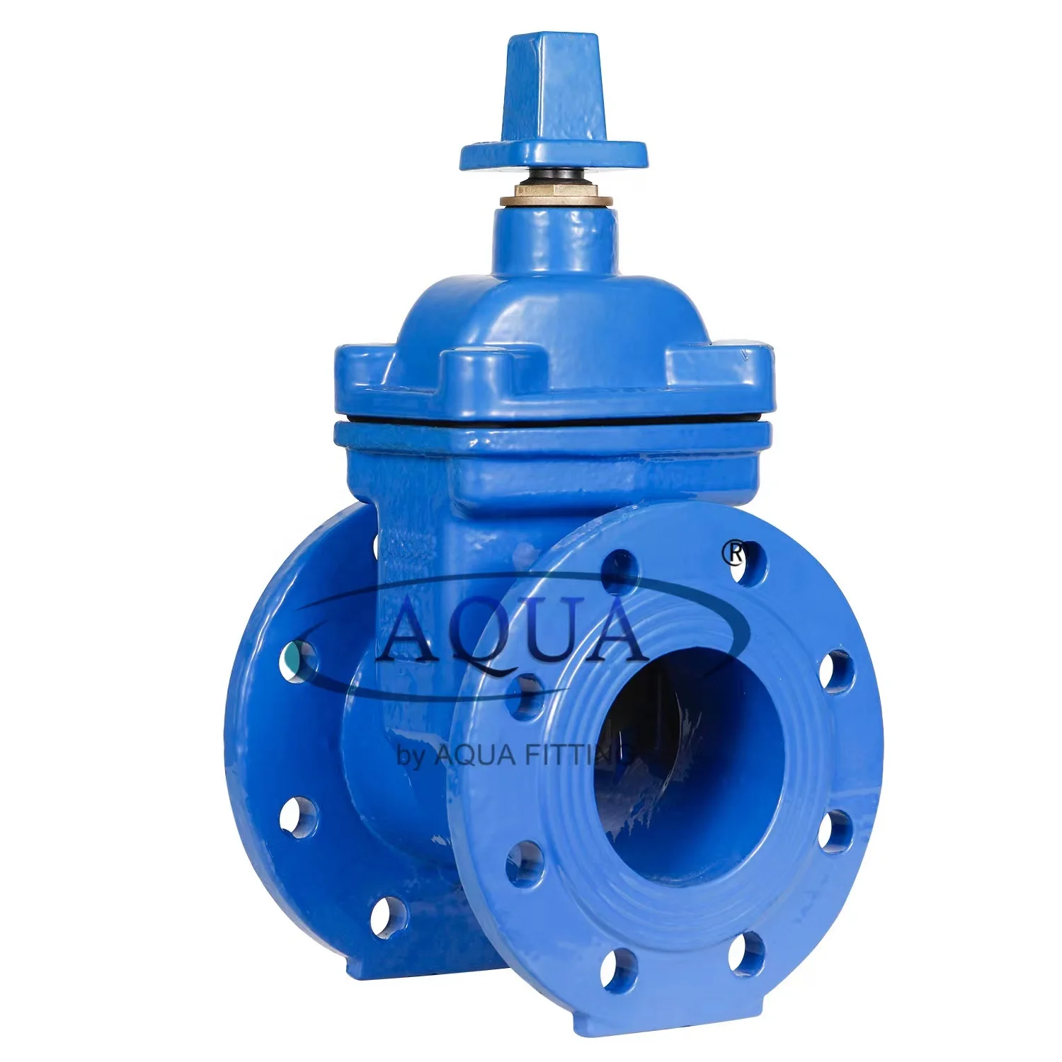 DIN3352 F4/F5 Cast Iron Flanged Resilient Seated Non Rising Stem Water Gate Valve
