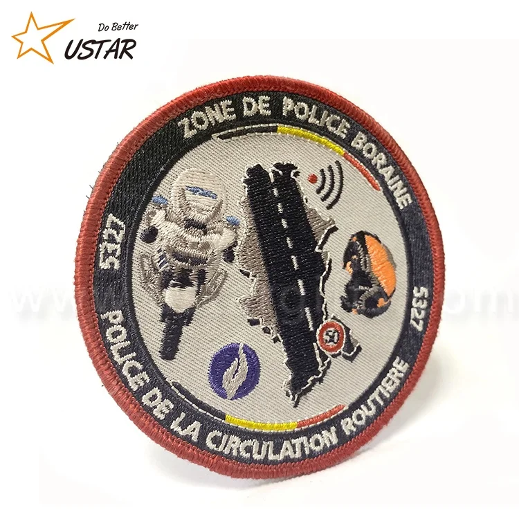 Embroidered Patch Manufacturers OEM Custom Made Brand Name Logo Patch Iron On Embroidered Patches Badges For Clothing