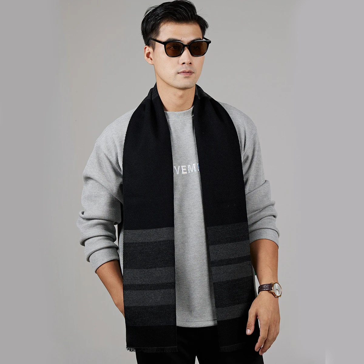 High Quality Men Scarfs Long Plaid Scarf Winter Warm Neckerchiefs Customized Scarves For Men