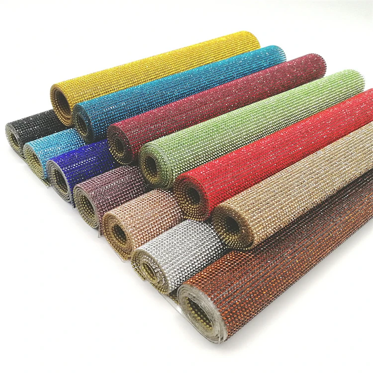 Glitter Bling 40*24 Round White Crystal Self Adhesive Flatback Rhinestone Sticker Sheet