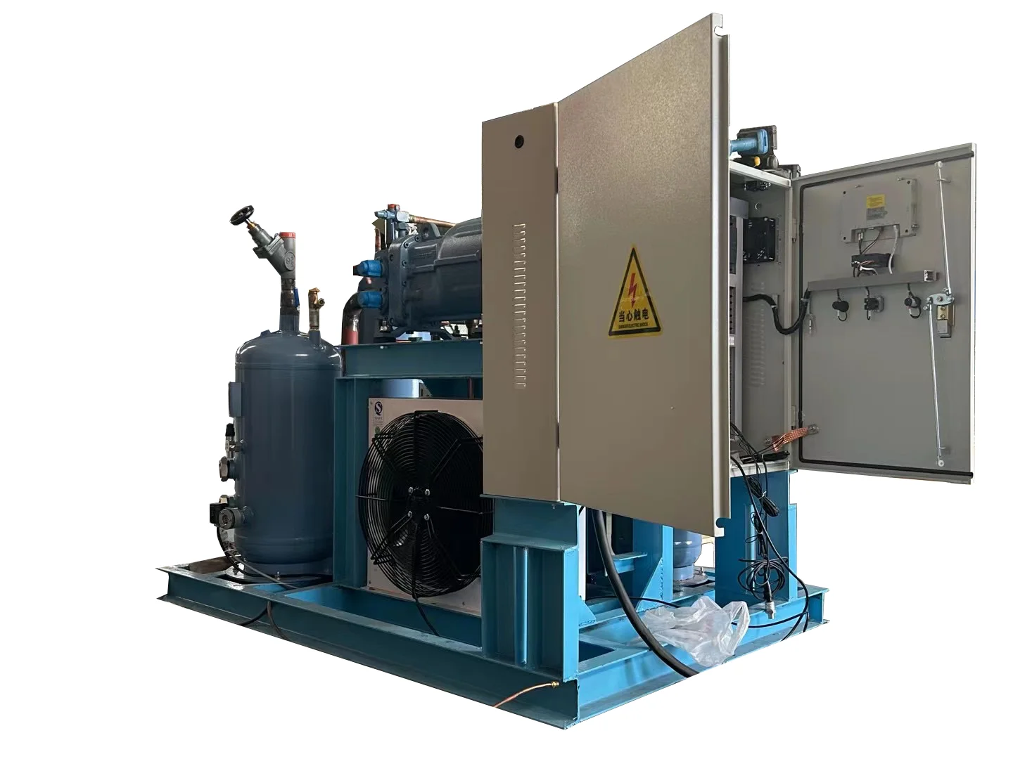 Cold storage compressor screw refrigeration system condensing unit