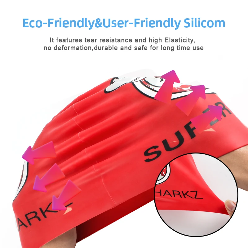 Women Silicone Swim Cap  High Elasticity Swimming Caps Custom Logo Low MOQ Women Easy Return Swimming Caps