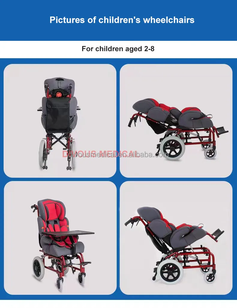 Reclining/Cerebral Palsy manual wheelchair/Disabled chairs for cerebral palsy children