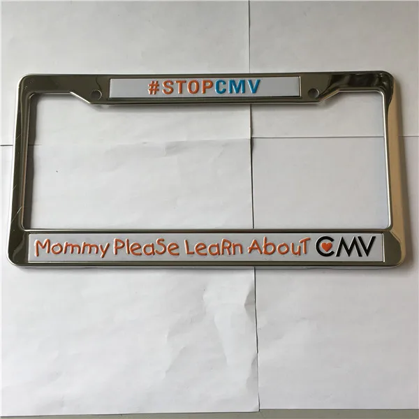 
chrome glossy custom liscence plate frame 